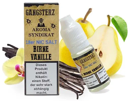 Aroma Syndikat - Gangsterz - Birne Vanille - Nikotinsalz Liquid