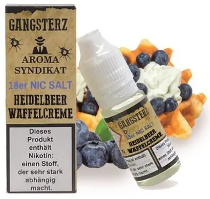 Aroma Syndikat - Gangsterz - Heidelbeer Waffelcreme - Nikotinsalz Liquid