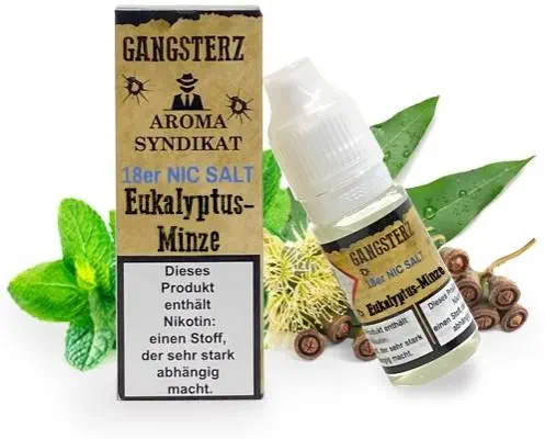 Aroma Syndikat - Gangsterz - Eukalyptus-Minze - Nikotinsalz Liquid