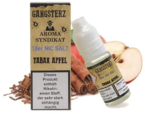 Aroma Syndikat - Gangsterz - Tabak Apfel - Nikotinsalz Liquid