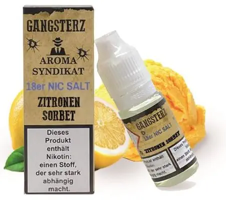Aroma Syndikat - Gangsterz - Zitronen Sorbet - Nikotinsalz Liquid
