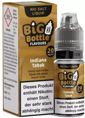 Big Bottle - Indiana Tabak - Nikotinsalz Liquid 10ml