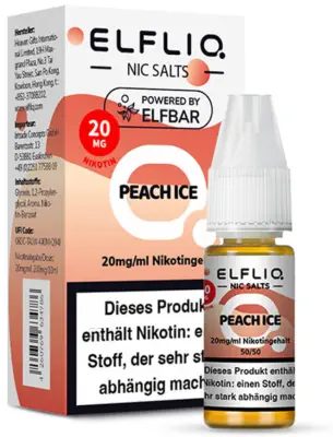 ELFLIQ - Peach Ice - Nikotinsalz Liquid 10ml