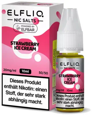 ELFLIQ - Strawberry Ice Cream - Nikotinsalz Liquid 10ml