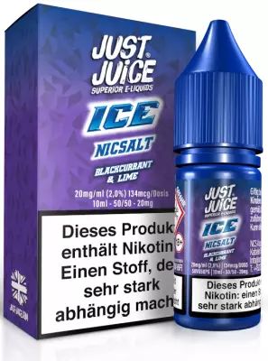 Just Juice - Blackcurrant Lime Ice - Nikotinsalz Liquid 10ml
