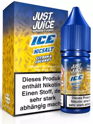 Just Juice - Citron Coconut Ice - Nikotinsalz Liquid 10ml