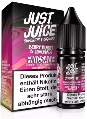 Just Juice - Fusion Berry Burst Lemonade - Nikotinsalz Liquid 10ml