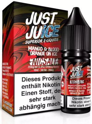 Just Juice - Fusion Mango Blood Orange on Ice - Nikotinsalz Liquid 10ml