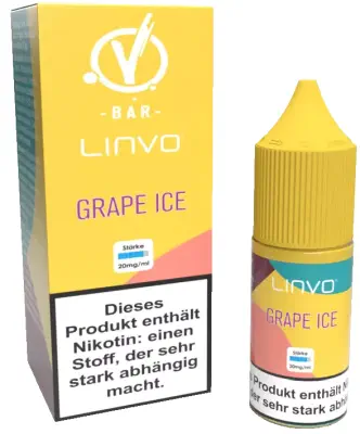 Linvo - Grape Ice - Nikotinsalz Liquid 10ml
