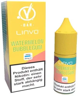 Linvo - Watermelon Bubble Gum - Nikotinsalz Liquid 10ml