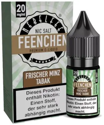 Nebelfee - Feenchen - Frischer Minz Tabak - Nikotinsalz Liquid 10ml
