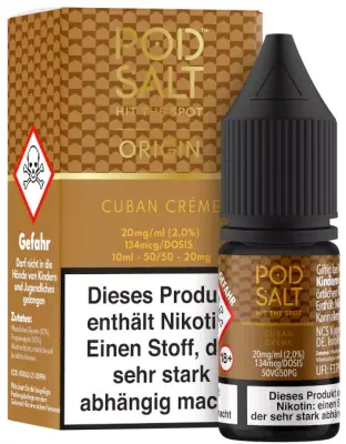 Pod Salt Origin - Cuban Creme - Nikotinsalz Liquid 10ml
