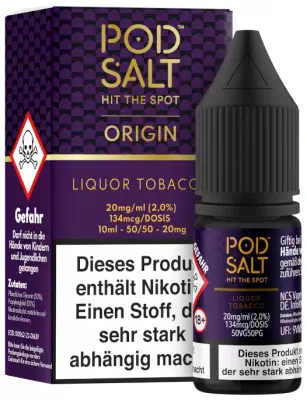 Pod Salt Origin - Liquor Tobacco - Nikotinsalz Liquid 10ml