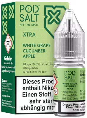 Pod Salt X - White Grape Cucumber Apple - Nikotinsalz Liquid 10ml