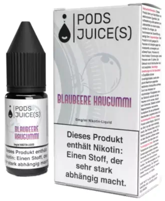 Pods Juice(s) - Blaubeere Kaugummi E-Zigaretten Liquid 10ml