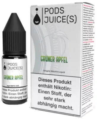 Pods Juice(s) - Grüner Apfel E-Zigaretten Liquid 10ml
