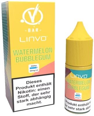Linvo - Watermelon Bubble Gum - Nikotinsalz Liquid