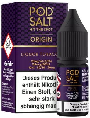 Pod Salt Origin - Liquor Tobacco - Nikotinsalz Liquid