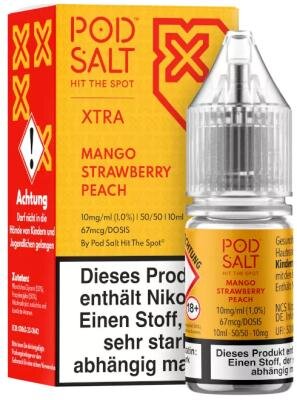 Pod Salt X - Mango Strawberry Peach - Nikotinsalz Liquid 10 mg/ml